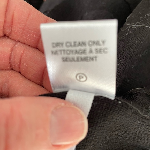 Calvin Klein Long Sleeve Cowl Neck Fit n Flare Black Dress - Picture 6 of 7